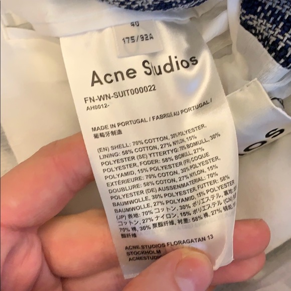 ACNE STUDIOS NOTCHED LAPEL CHECK PLAID BLAZER - Picture 8 of 12